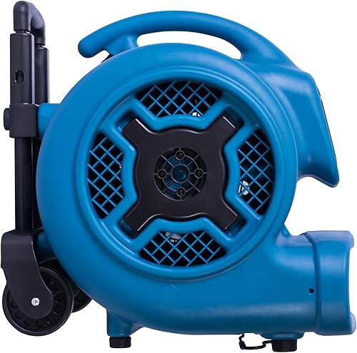 Miniatura 32 de XPOWER P-630HC Pro 1/2 HP 2800 CFM Movimiento de aire centrífugo, secadora de alfombras, ventilador de piso, soplador, mango telescópico y ruedas