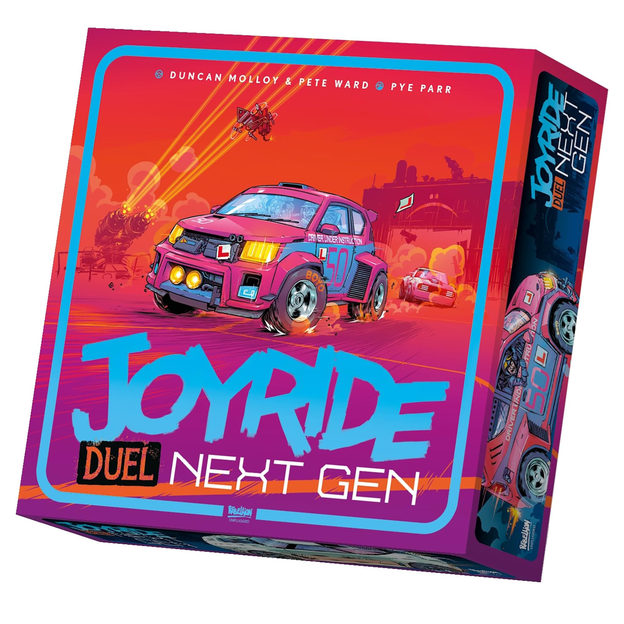 Rebellion Unplugged: Joyride: Next Gen - Car Combat Board Game, Standalone Head to Head, Battle On Racetracks, Double-Sided Map, Ages 12+, 2 Player