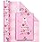 WRAPAHOLIC Reversible Pink Christmas Wrapping Paper - Mini Roll - 17 Inch x 33 Feet - Pink Christmas Tree Wrapping Paper and Snowflake Design for Holiday, Party Celebration