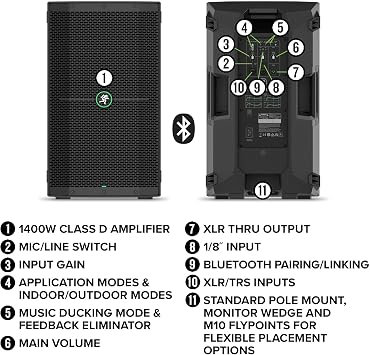 Mackie Thump210XT 10 1400W Enhanced Compact Powered Loudspeaker with Bluetooth System Control