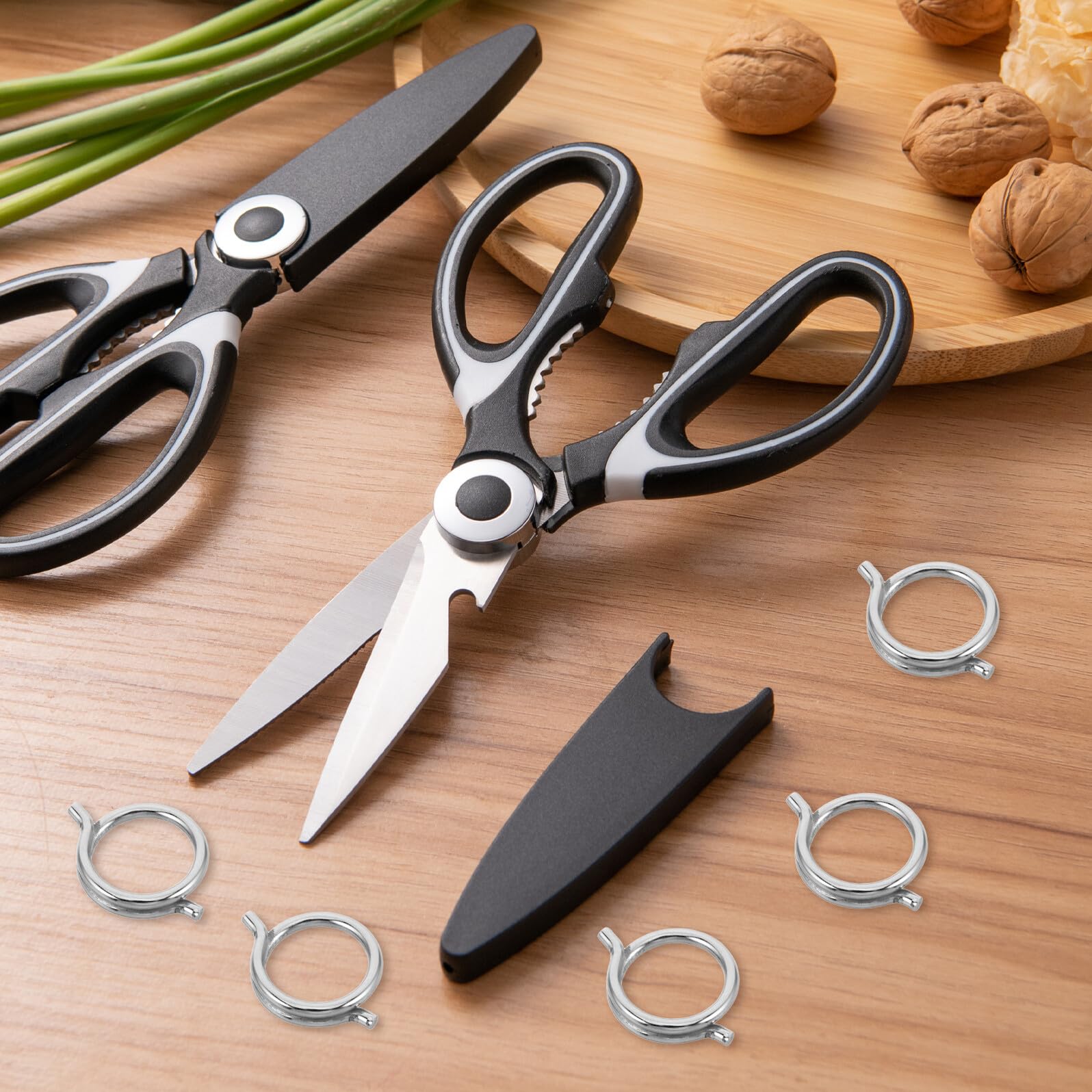 BESPORTBLE 15 Resortes de Recorte de Resortes de Acero para Tijeras de Cocina Rebote Automático, Resistentes para Tijeras de Aves y Carne en Restaurantes y Cocinas