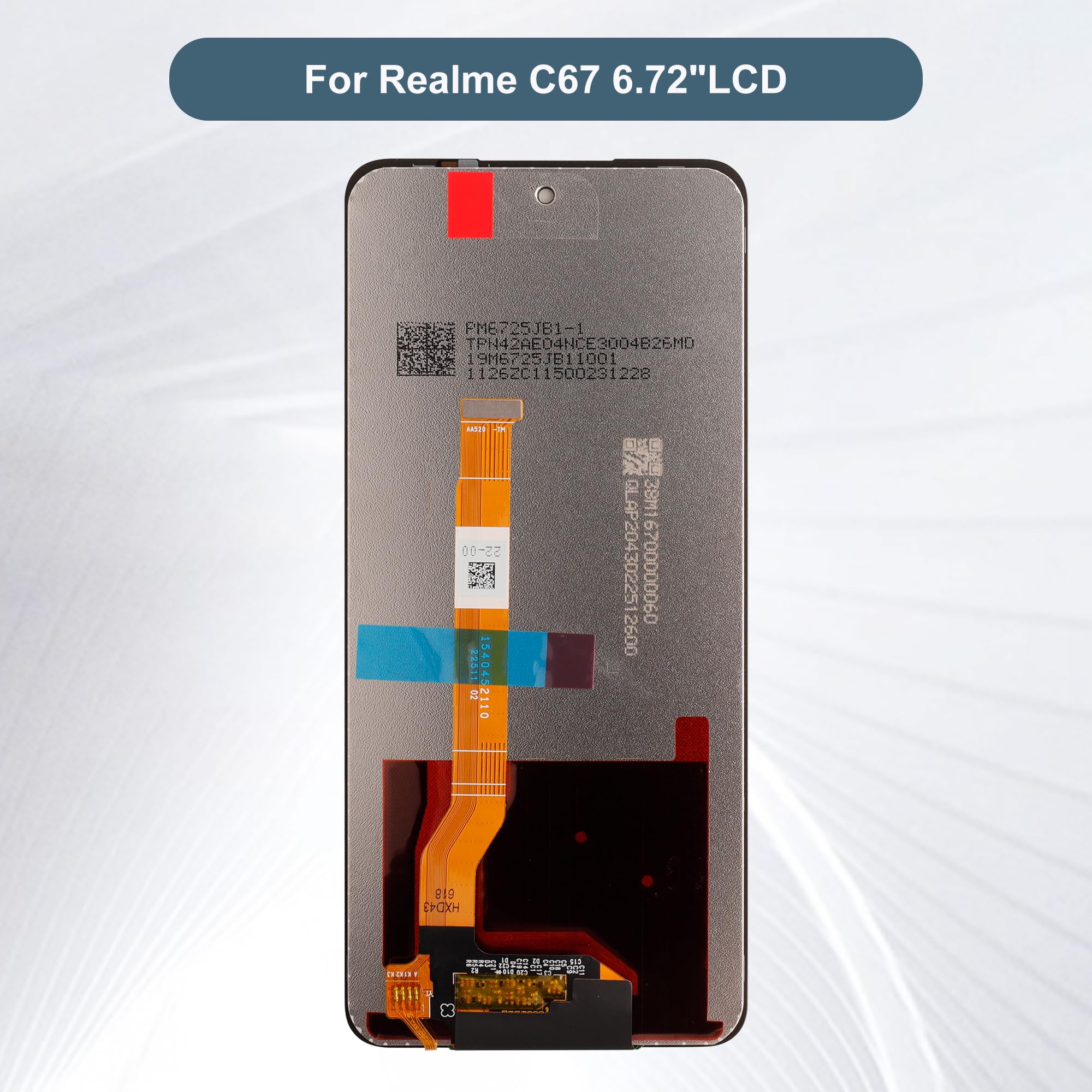 Display LCD di Ricambio Compatibile con Realme C67 (Senza Cornice RMX3890 Display LCD da 6,72 Pollici Touch Screen con Strumenti
