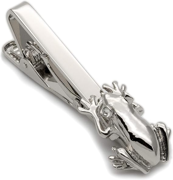 Amazon Co Jp Amanogawa ネクタイピン タイピン タイバー カエル 蛙 おもしろ かわいい スワロフスキー シルバー ジュエリー