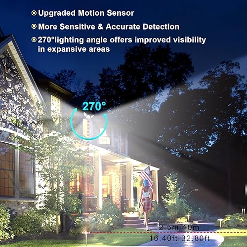 Miniatura 2 de Solar Security Lights Outdoor Waterproof IP65,2200LM 113LED Outdoor Solar Motion Light with Sensor & Remote,Solar Powered Waterproof Flood Lights 3