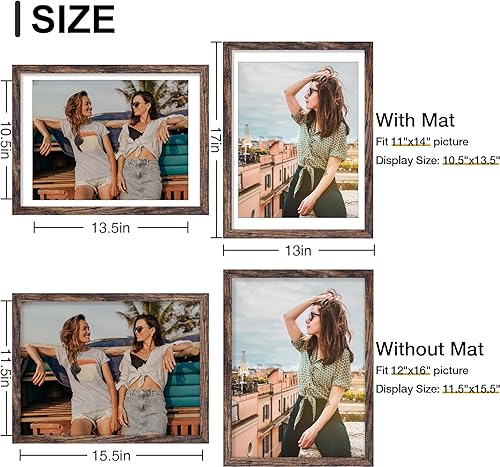 Vista 970 de Vittanly - Juego de 9 portarretratos, plexiglás resistente a rupturas, exhibe fotos de 12 x 12 pulgadas o, con paspartú, de 8 x 8 pulgadas, marcos