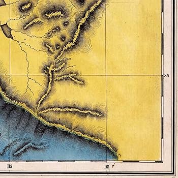 Amazon.co.jp: マップのゴールドラッシュregion circa 1851 – は