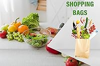 Vista 35 de Qutuus Bolsas de regalo de papel negro con asas, 50 unidades de 8 x 4.5 x 10 pulgadas, bolsa de papel kraft negro con asas a granel para compras