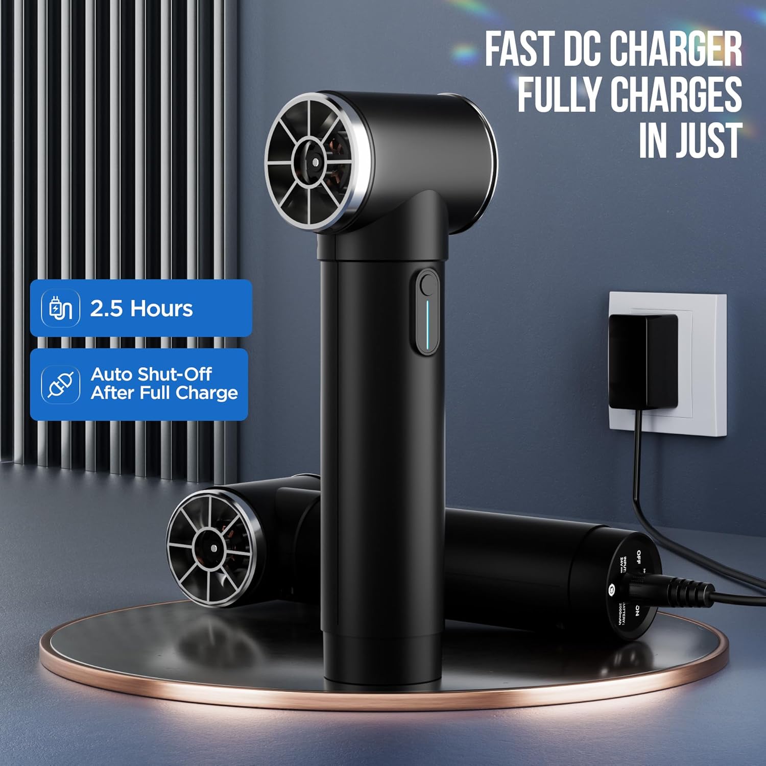 Turbo Dryer Blower for Car Detailing, 700000RPM Cordless Air Blower with 600W Motor, 4 Speeds, COB Power Indicator,Super Lightweight Electric Leaf Blower for Car, Patio, Lawn & Garage Use