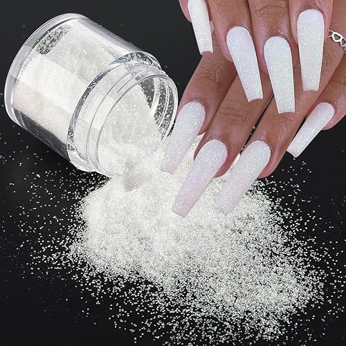 Miniatura 6 de Pixie - Cristales para uñas, 6 botellas de microcaviar de 0.6 a 0.079 in, bolas de vidrio holográficas, piedras preciosas, pequeños diamantes de