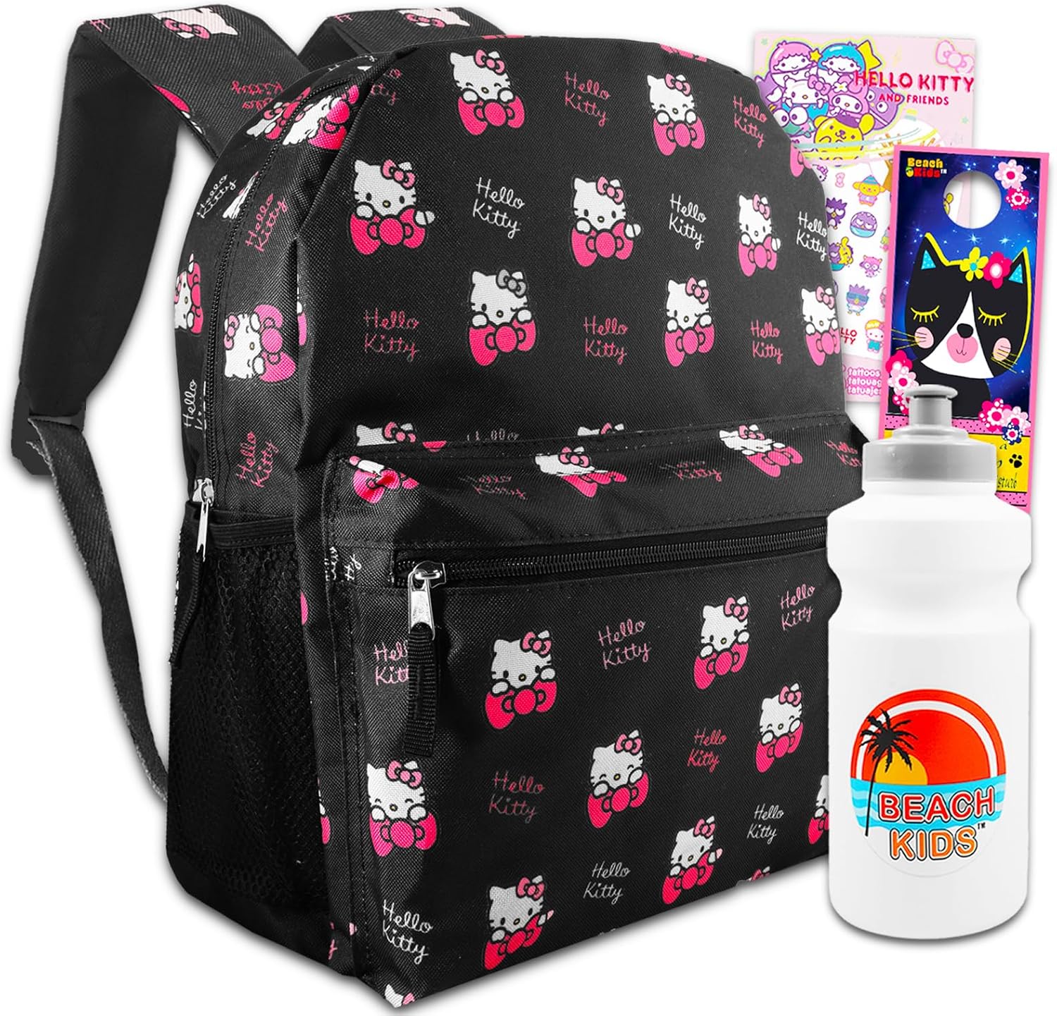 Amazon.com | Hello Kitty Travel Backpack For Kids Set - Bundle with 16 ...
