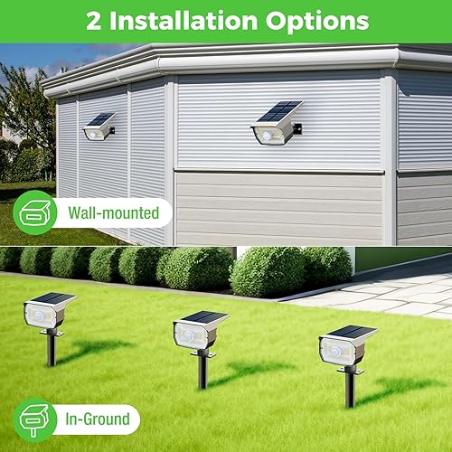 Miniatura 6 de nipify Luces Solares para Exteriores Impermeables, Luces de Punto con Sensor de Movimiento - Pack de 456 LED3 Modos de Luces Solares 2 en 1 con