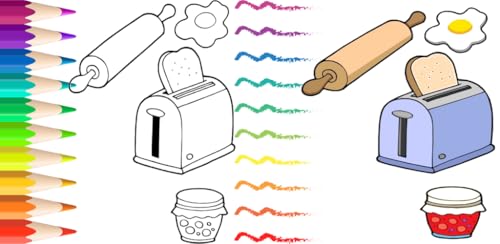 Coloring Book Kitchen For Girls