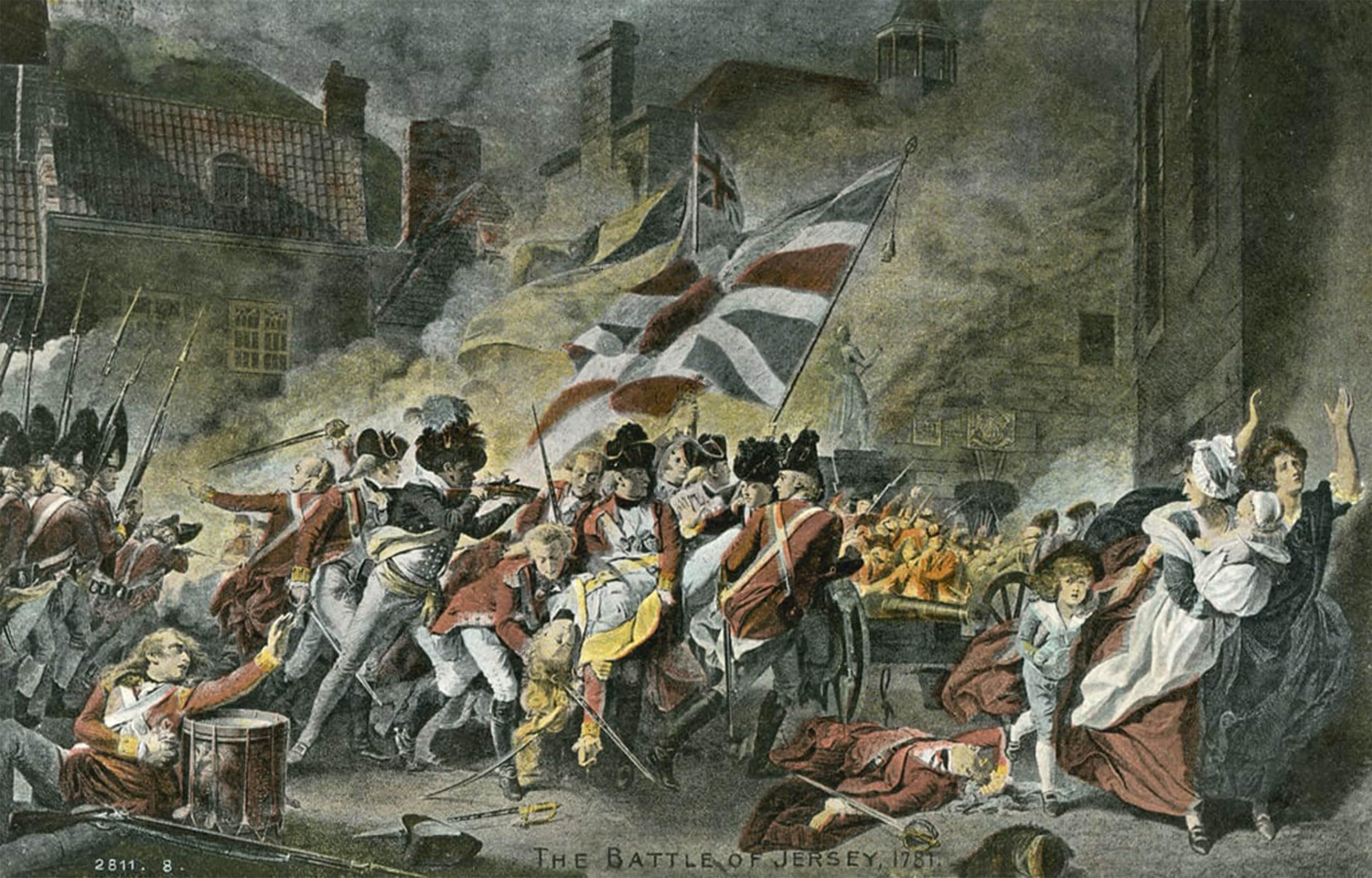 ARTXLXXBN Famous Art Print Poster Vintage Wall Art the Battle of Jersey by Singleton Copley Canvas Art Poster for Home Decor 60x90cm