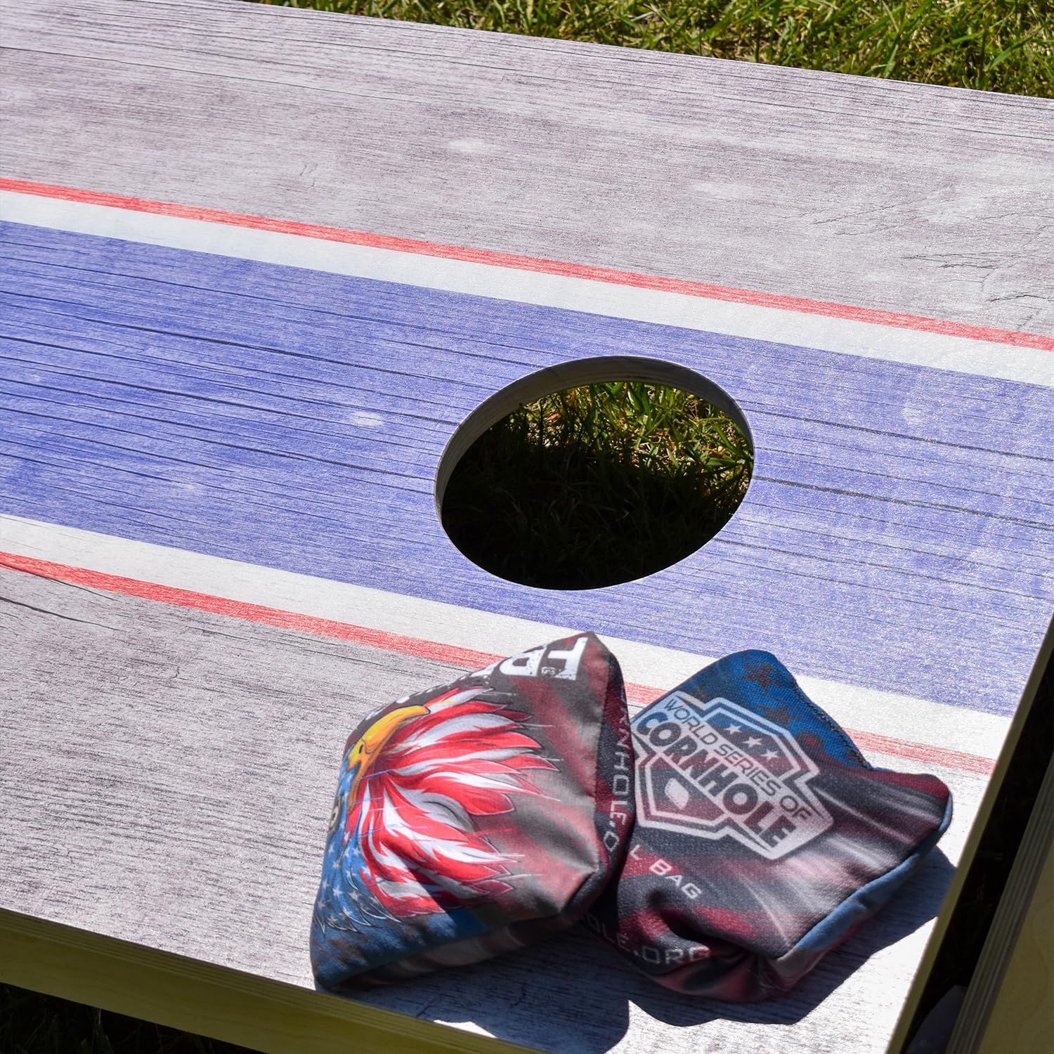 World Series of Cornhole Official Regulation Size Cornhole Boards – Durable All-Wood Construction Bean Bag Toss Set | Rugged Outdoor Game for Tournaments, BBQs, & Backyard Battles