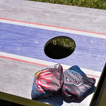 World Series of Cornhole Professional All-Weather Cornhole BoardsRegulation 2x4 PVC Cornhole Set for Outdoor PlayTournament Grade, Weatherproof, Durable Construction w/Folding Legs & Carry Handles