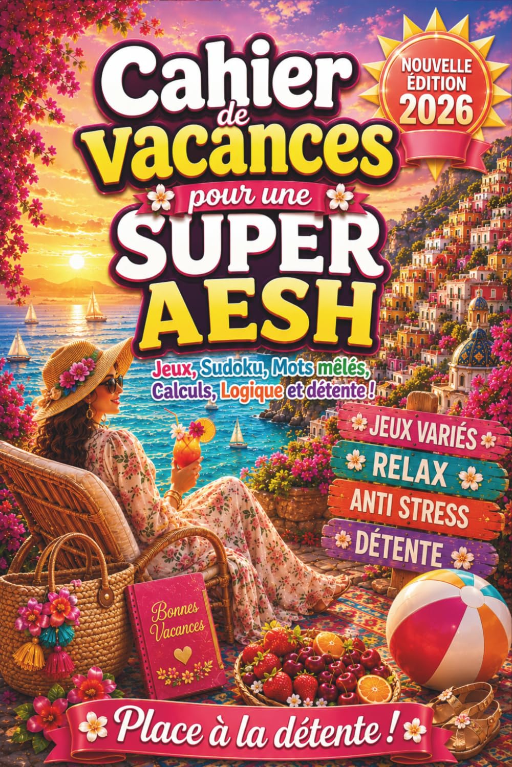 Super AESH - Cahier de Vacances: Cadeau AESH fin d’année personnalisé – Édition 2026 – Des jeux variés et des activités ludiques pour savourer une pause estivale bien méritée.