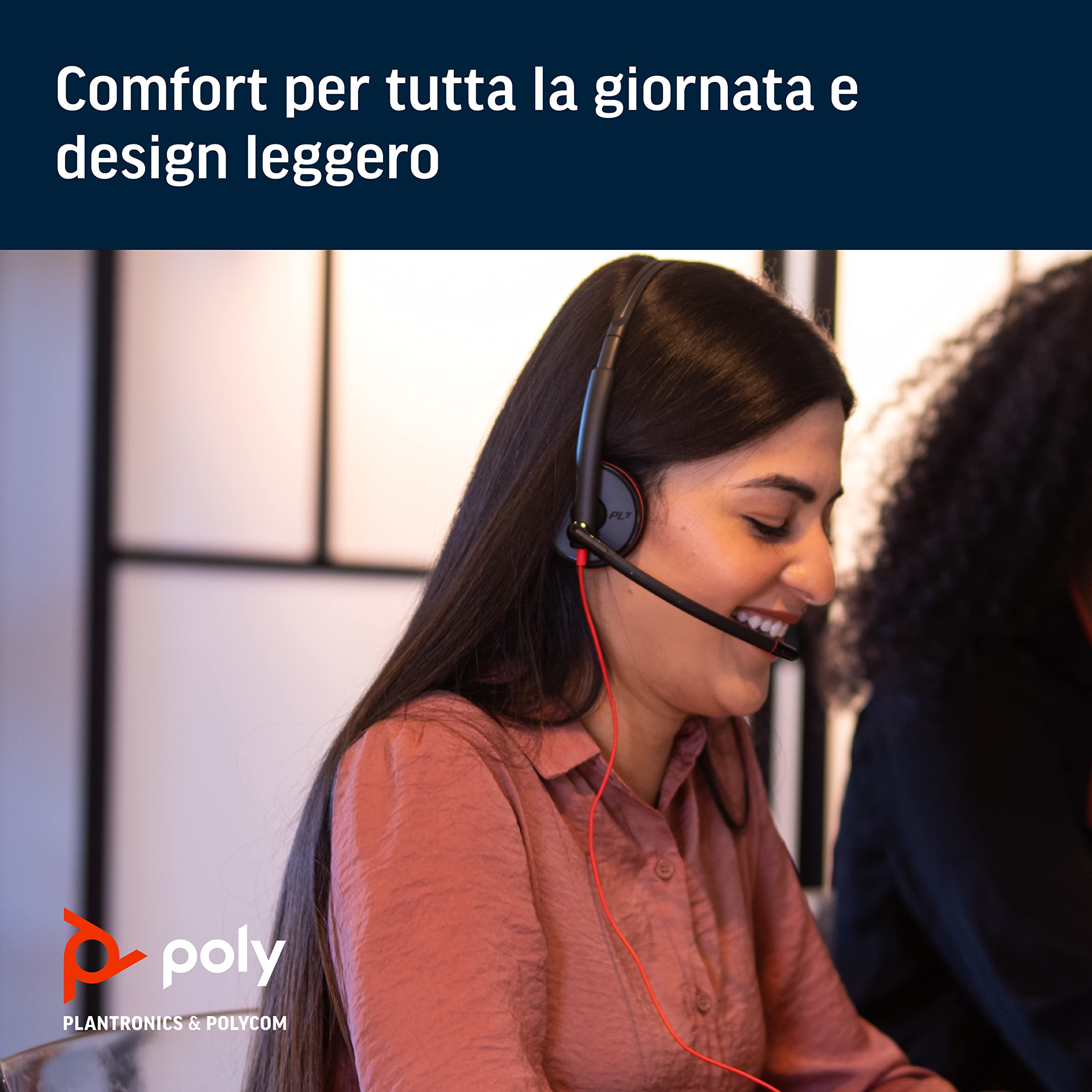 Cuffie Plantronics Blackwire C3220 - USB, Stereo, Colore Nero | Per Ufficio, Smartworking, Chiamate - Foto 12