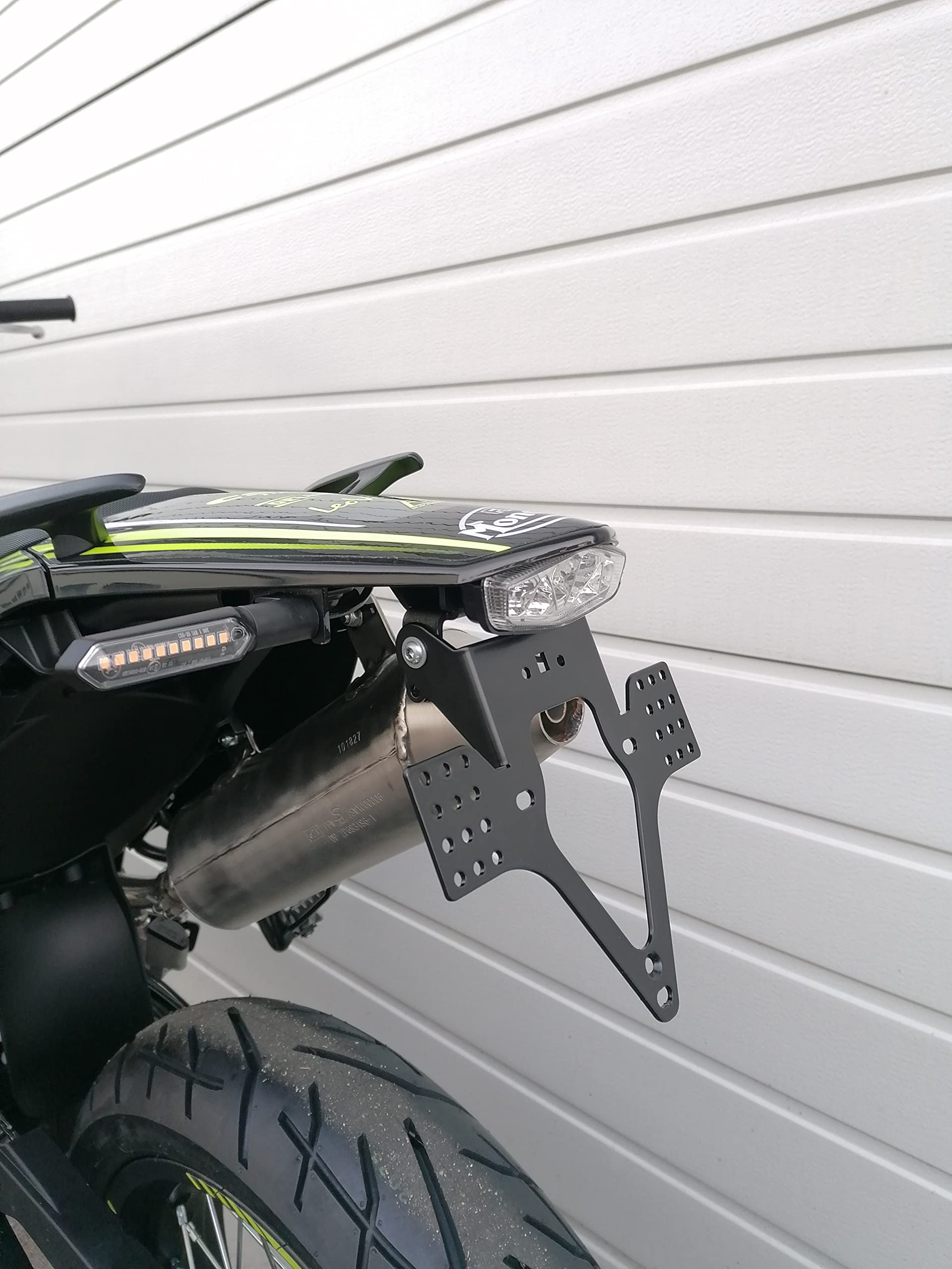 Kennzeichenhalter für FB Mondial SMX 125 Bj 2021-2025 GroFaTec EVO Kennzeichenträger Enduro smx125 Supermoto Nummernschild kurzes Heck Heckumbau KL Motors KXE 125