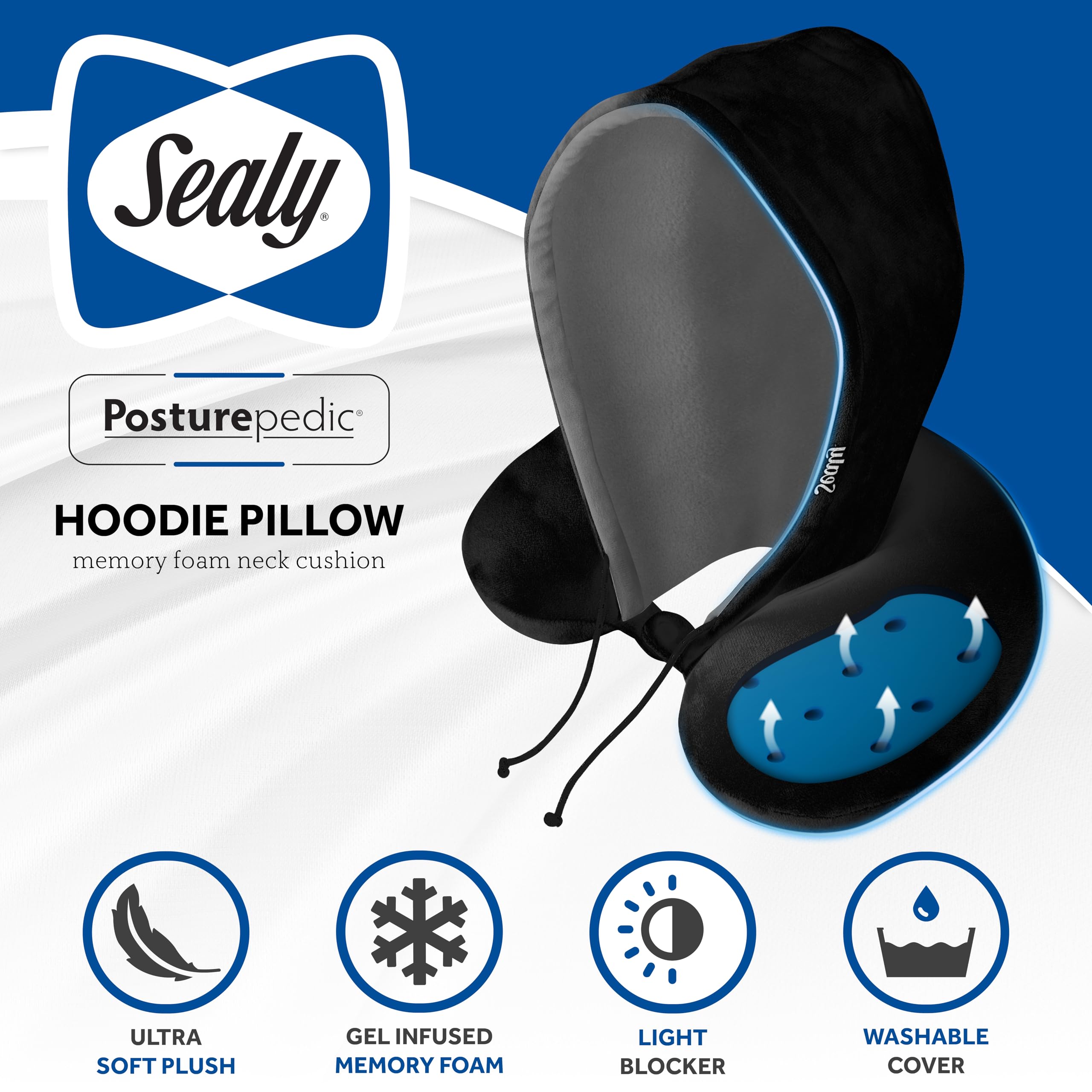 ♡SEALYシーリー 2WAY NECK PILLOW♡ Amazon.com: SEALY, Ergonomic Travel Pillow with Premium