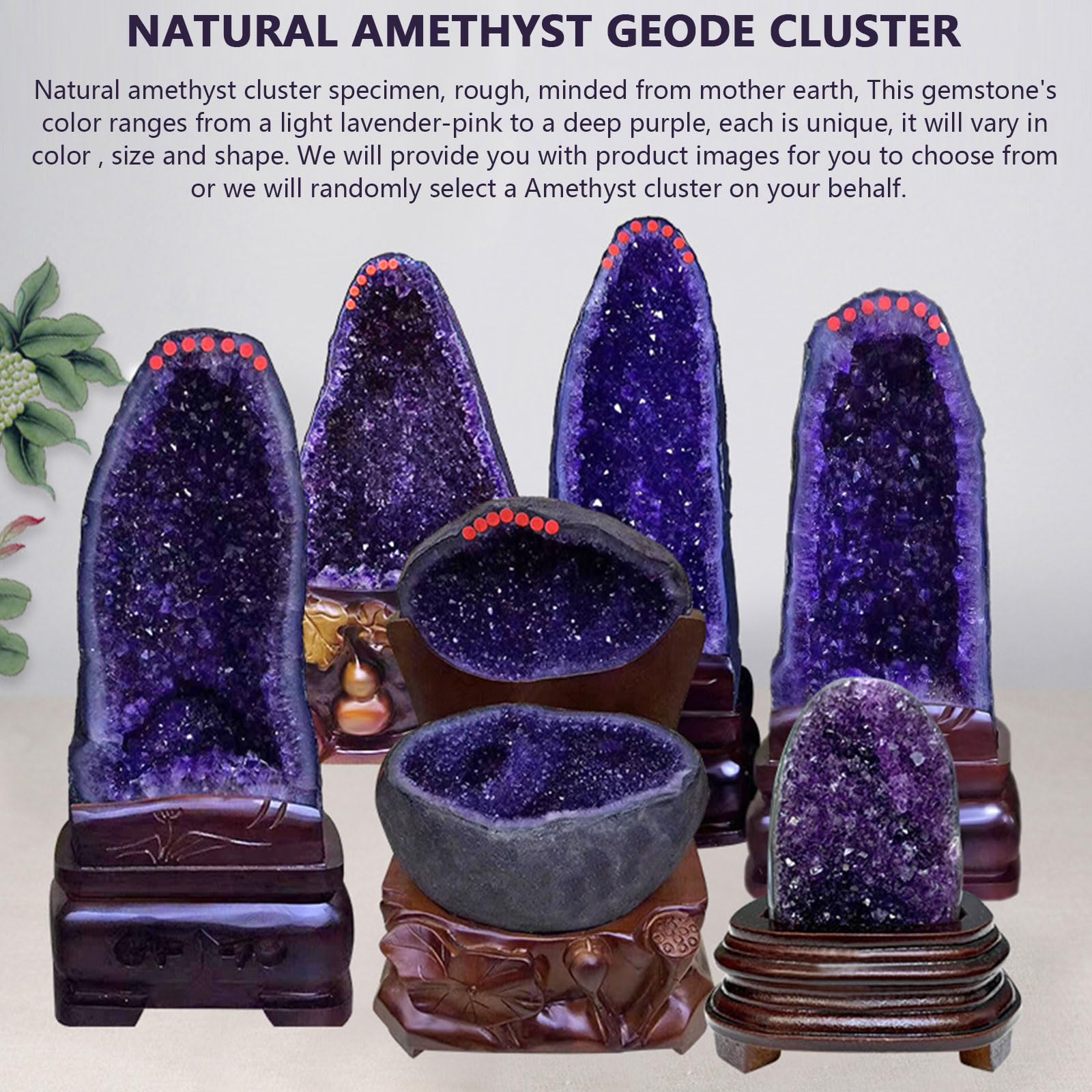 Clúster de Amatista Natural Geode Druze Crystal Espécimen de minerales de Roca áspera Reiki Meditación Wichcraft Decoración de la habitación Espiritual,5~5.5kg