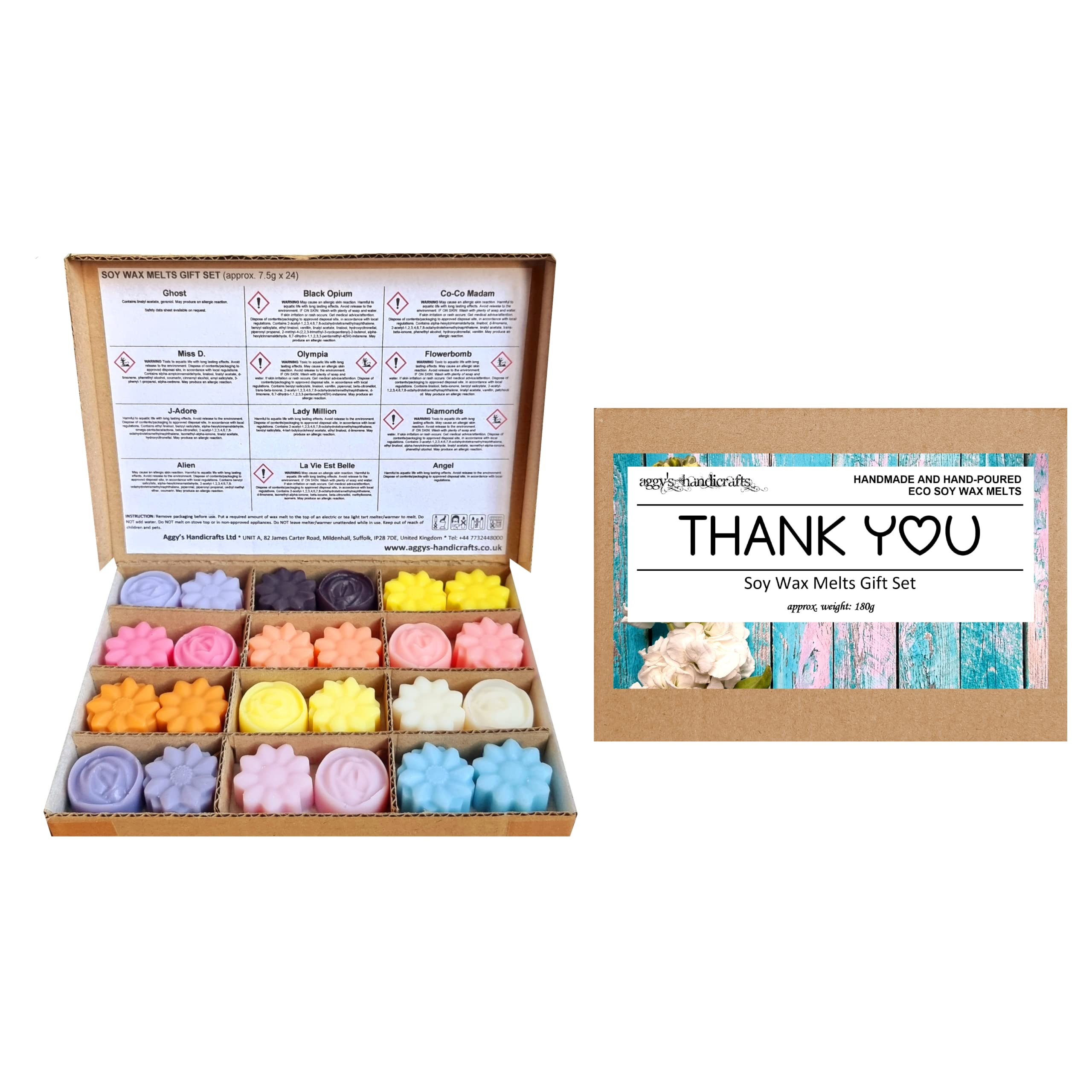 Thank You Sample Soy Wax Melts Gift Box (Approx. 180g) / Alien, Angel, Black Opium, Co-Co Madam, La Vie Est Belle, Olympia and More — image 1