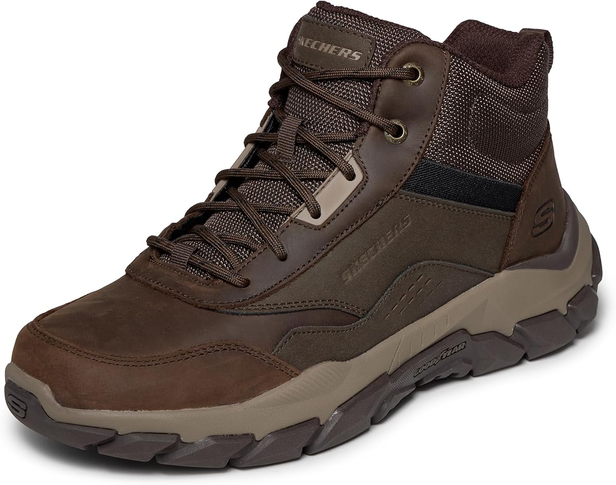 Skechers Men's Santoro Hopkins Loafer | Casual, Relaxed Fit, Air-Cooled Memory Foam, Goodyear Rubber Outsole, Anti-Slip