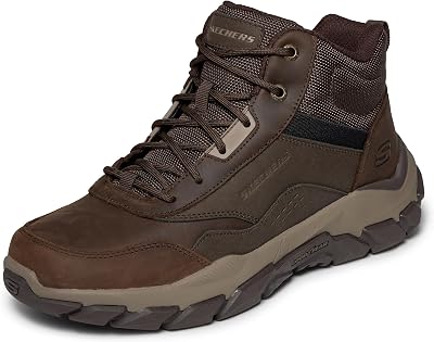 Skechers Santoro Hopkins Botas para senderismoHombre | casual, ajuste cómodo, espuma viscoelástica refrigerada por aire, suela de goma Goodyear, antideslizante