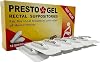 Presto Gel - Natural Hemorrhoid Rectal Suppositories - Rapid Hemorrhoid Treatment and Relief from Itching, Swelling, Burning and Discomfort - Pack of 12
