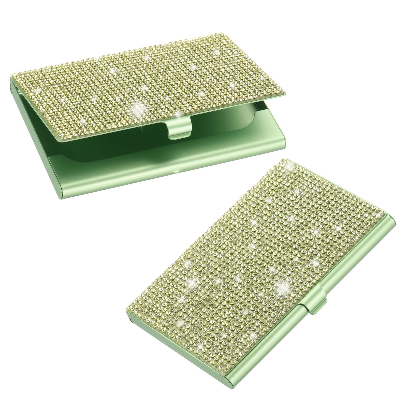 PATIKIL Bling Alloy Business Card Holder