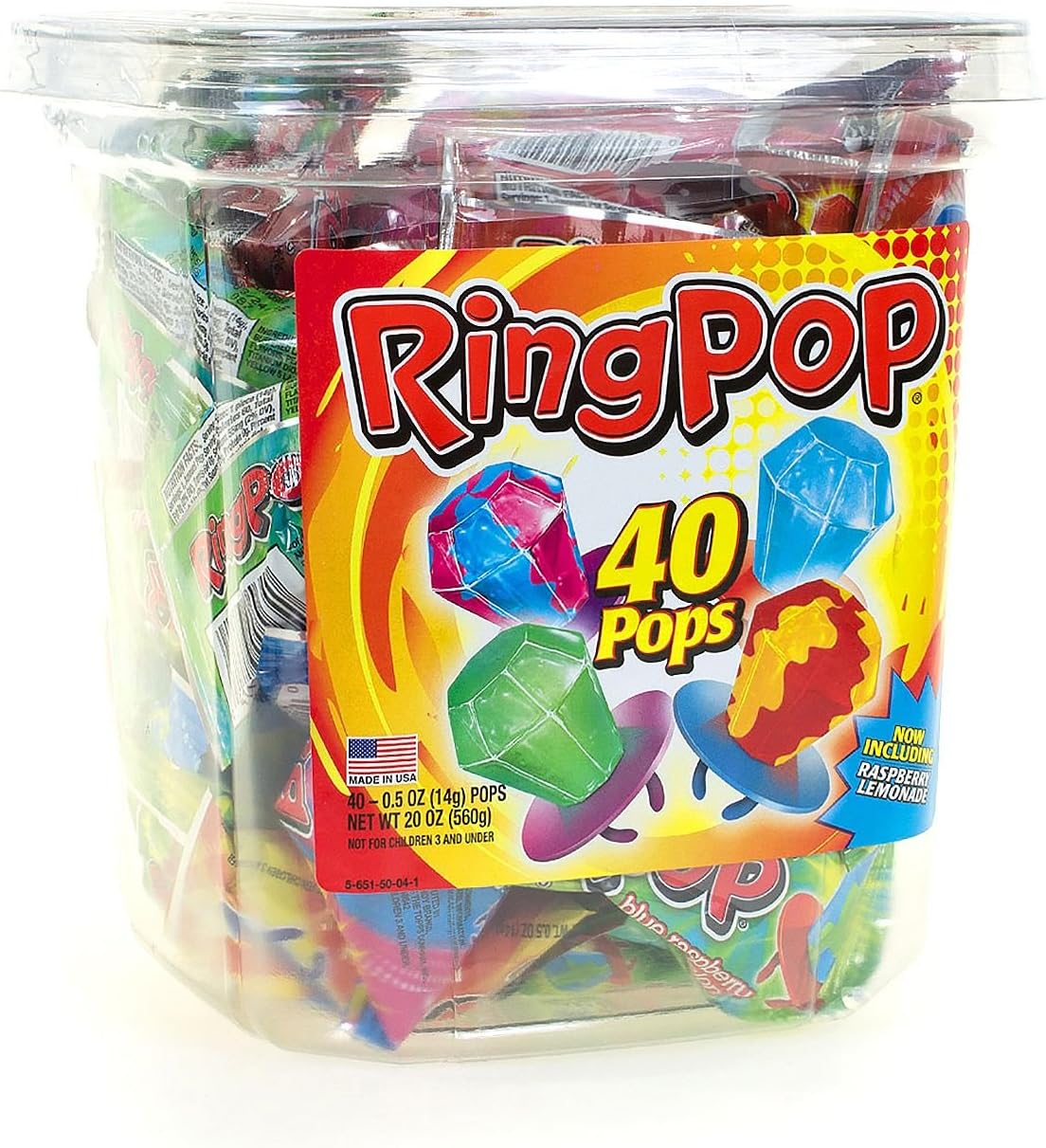 Candy Ring Pops: 40 Count