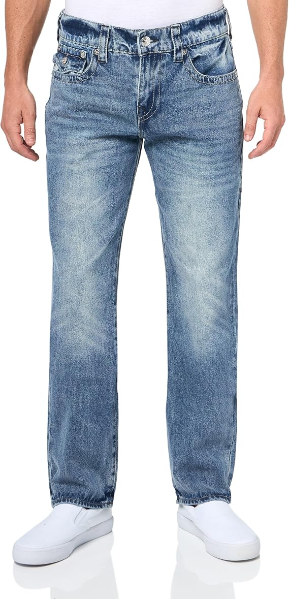 True Religion Men's Ficky Flap Raw Edge Logo, Cephus Medium