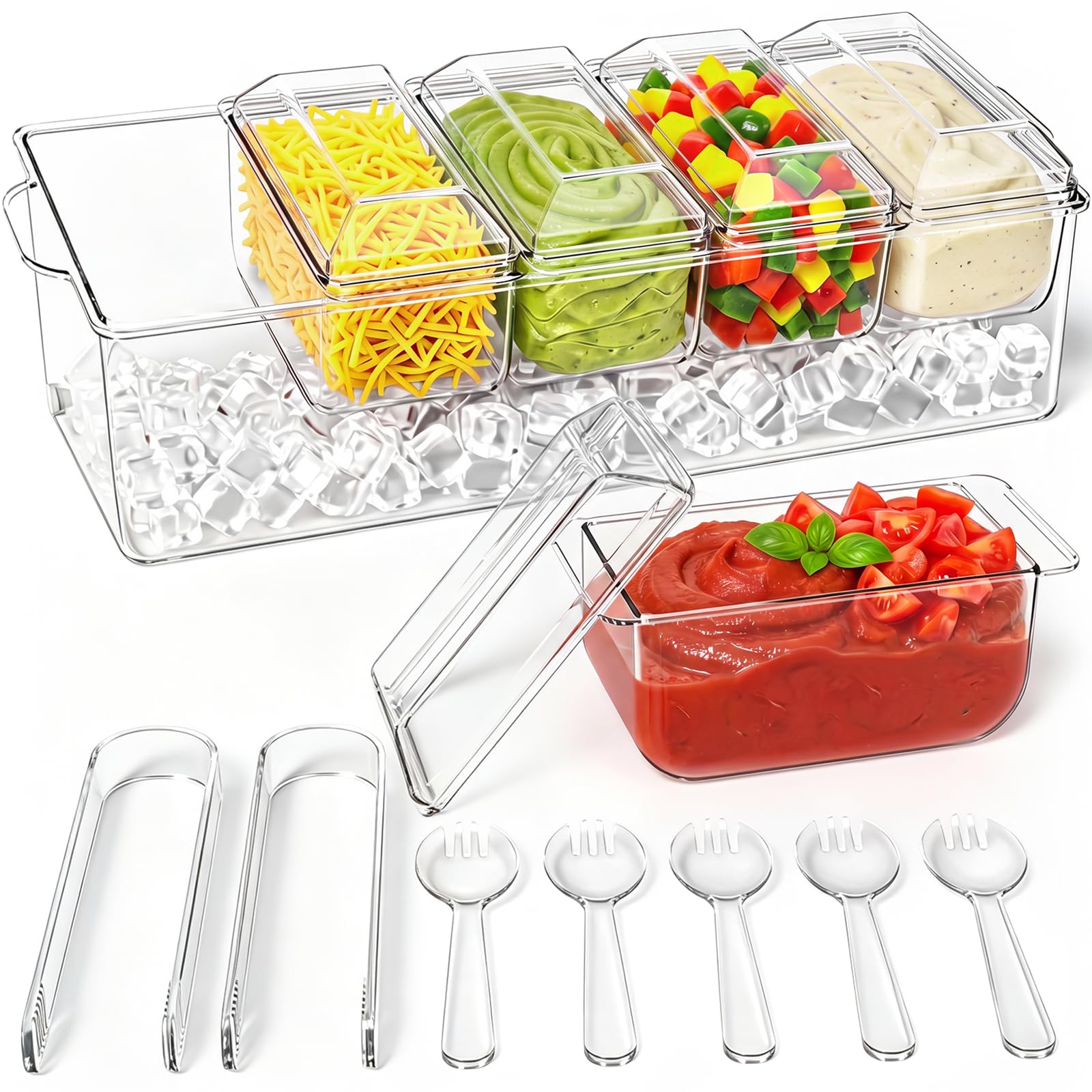 Photo 1 of ARSTPEOE Condiment Tray, Chilled Condiment Server, Bar Accessories on Ice