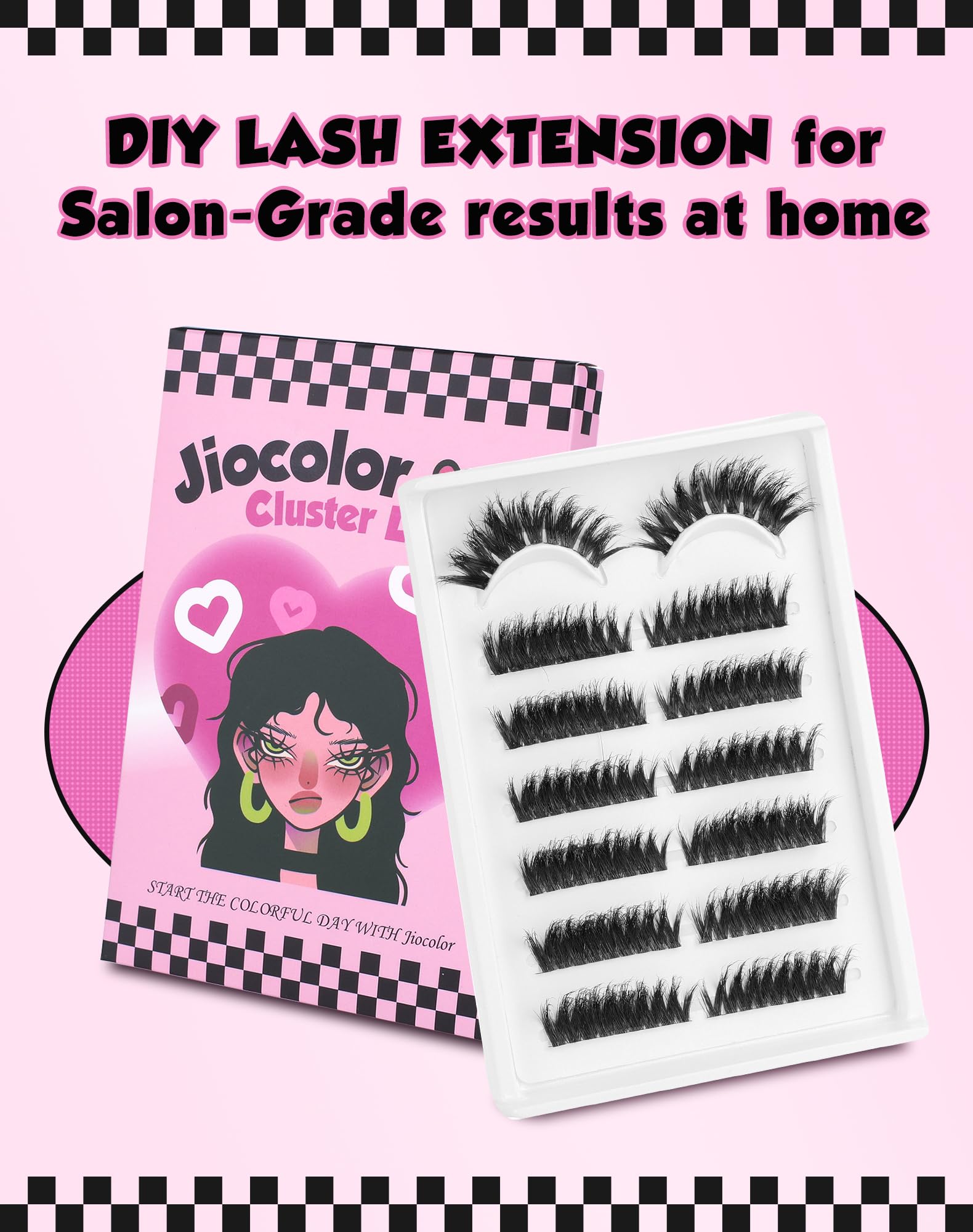 Short Lash Clusters Wispy C Curl Eyelash Clusters Volume Individual Eyelashes Natural Cluster Eyelash Extensions Natural Looking Cluster Lashes by Jiocolor(C Curl, 8-14mm): DY30