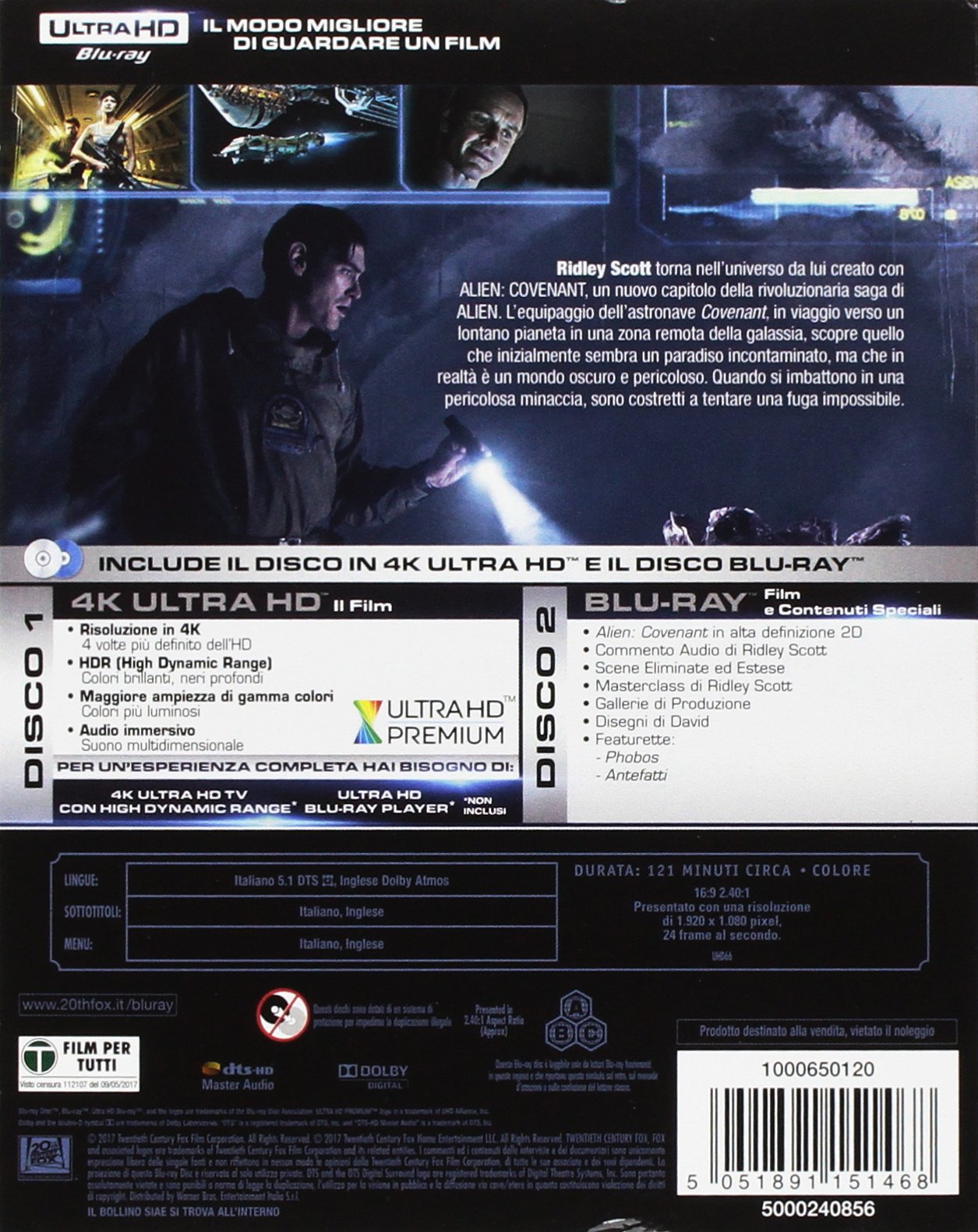 Alien: Covenant (4K Ultra-HD+Blu-ray)