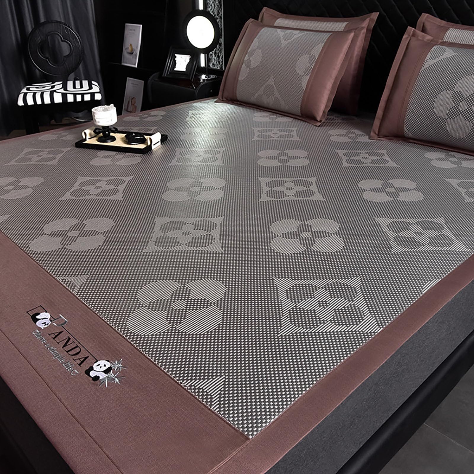 HYQOUKLR Rattan Mat Bed, Cooling Sleeping Mat Foldable Bamboo Mattress Breathable Rattan Pad Multiple Sizes(Color K,180cm)
