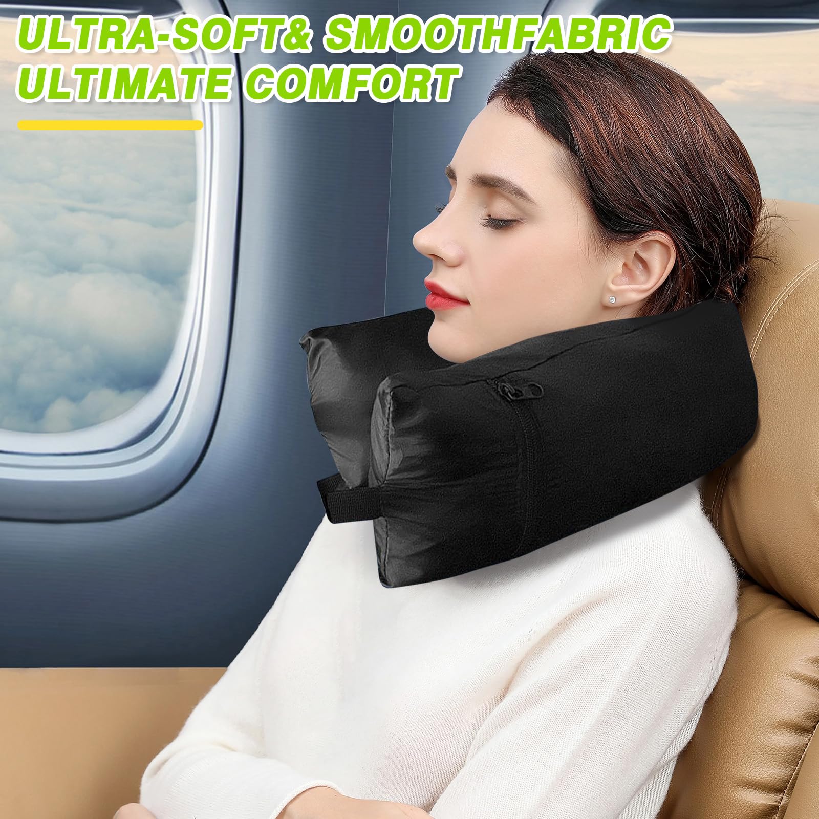 Cuscino Da Viaggio Riempibile Con Vestiti - Cuscino Cervicale Multifunzione Per Auto E Aereo - Foto 4