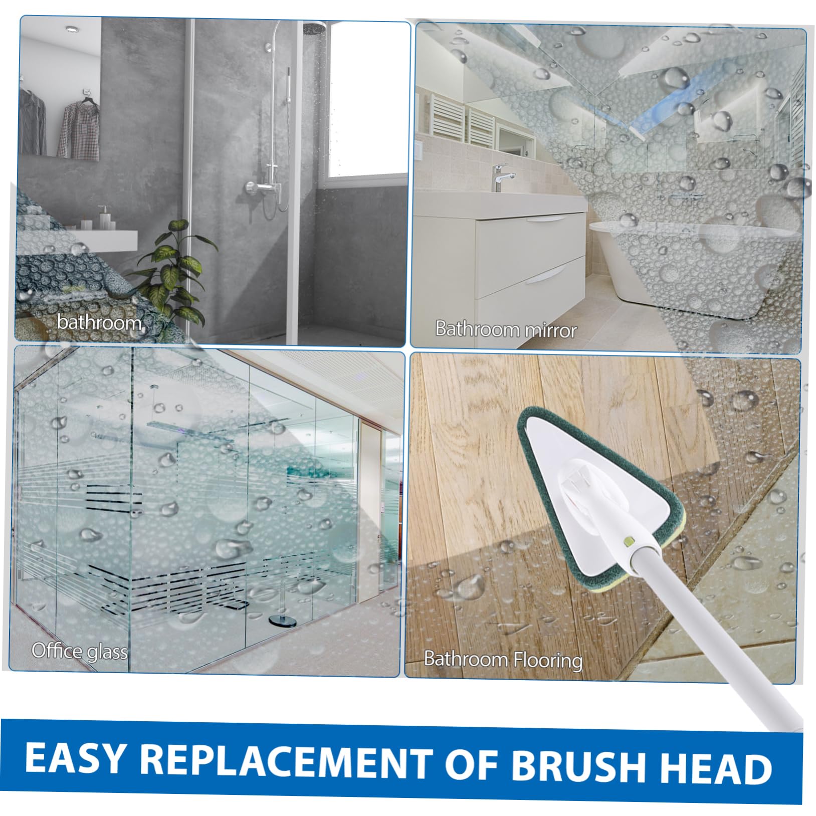 Unomor Scrub Shower Cleaning Brush Set 2pcs Floor Scrub Brush Bath Easy to Use Lightweight Design for Tiles Floors