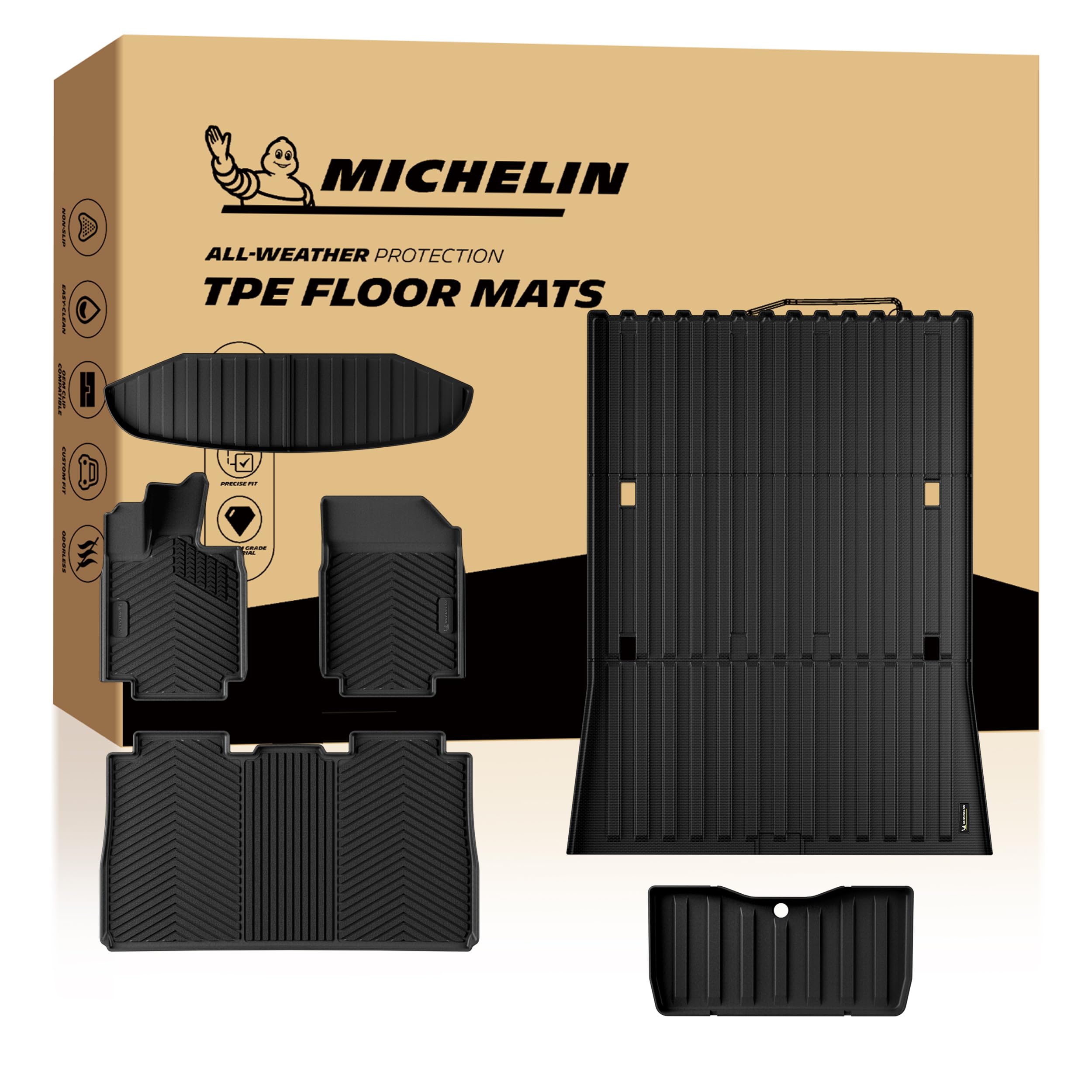 Michelin Vehicle Mats for 2023-2026 Tesla Cybertruck Full Set Floor Mats
