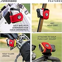 Vista 3 de Stripebird 2.0 Correa magnética del telémetro de golf delgada - Ajuste perfecto, sin hebilla, buscador de rango Rojo Mayor