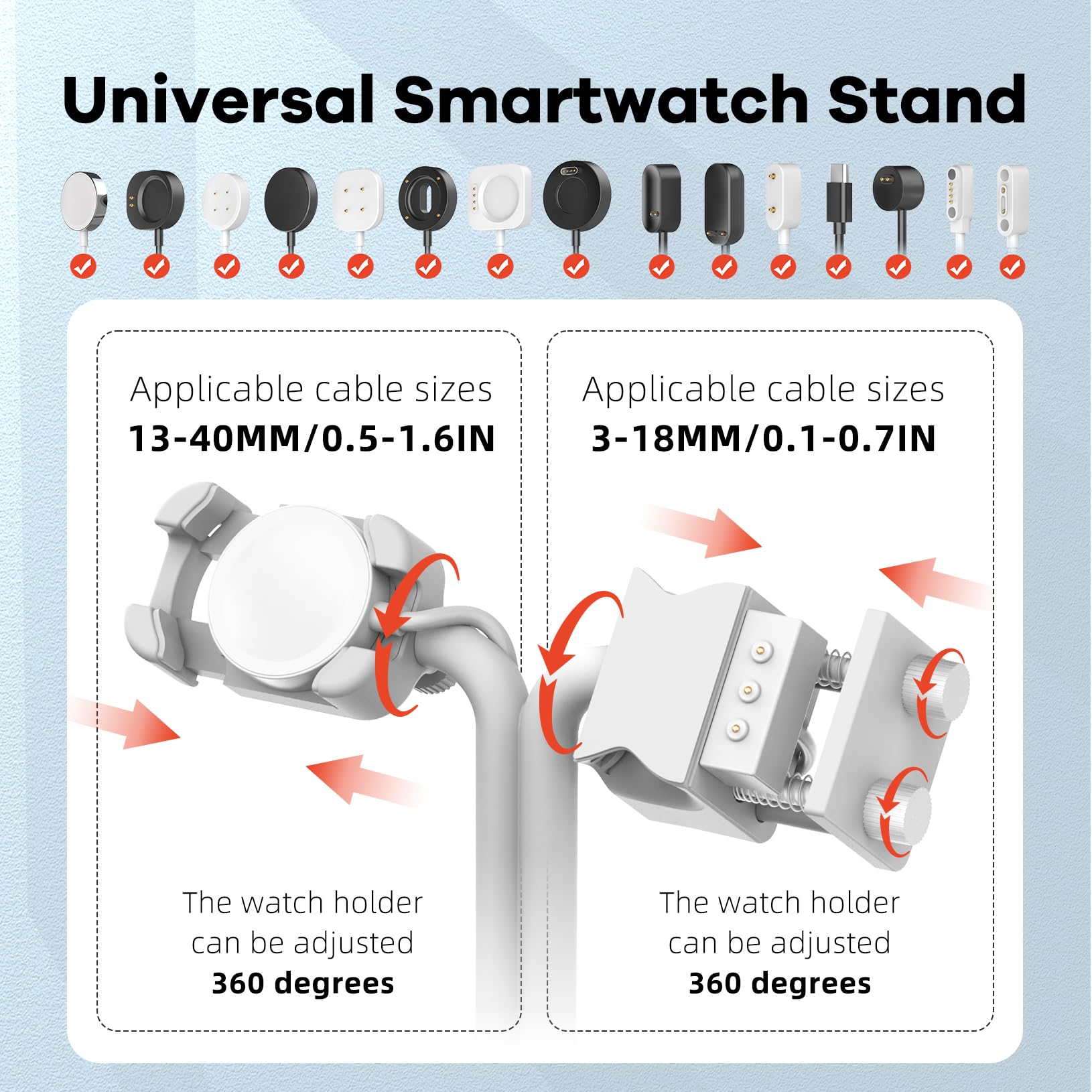 Stazione di ricarica 4 in 1, caricabatterie wireless per doppio telefono e supporto per smartwatch/cinturino, compatibile con iPhone, Samsung e Google, per AirPods, Galaxy Fit, Xiaomi, Amazfit