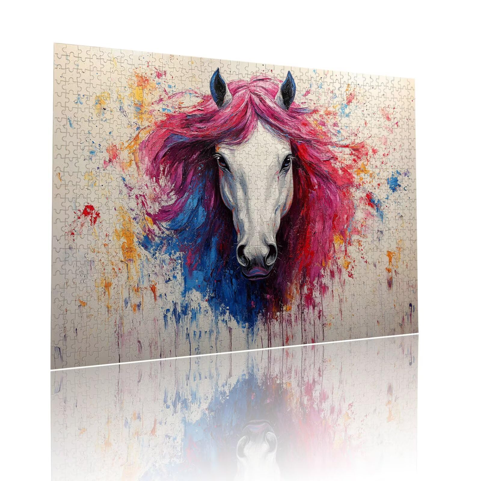 Pferd Puzzle für Erwachsene Kinder Anspruchsvoll 5000 teile Impossible Klassische Puzzles Schwer Abstrakt ab 8 9 10 Jahre Mädchen Jungen Jigsaw Kunst Educa,für Dekoration und Geschenke 105x156cm t-619