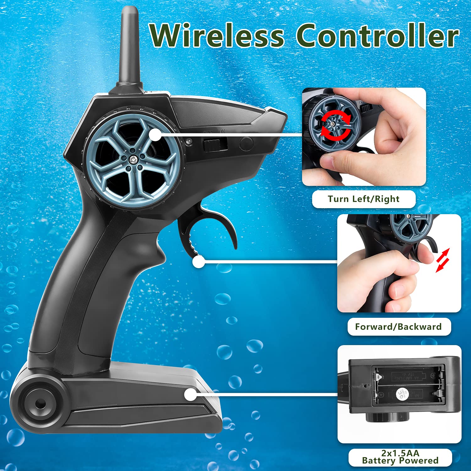 Buy 2 in 1 RC Boat for Kids, 2.4G Crocodile Remote Control Boat for