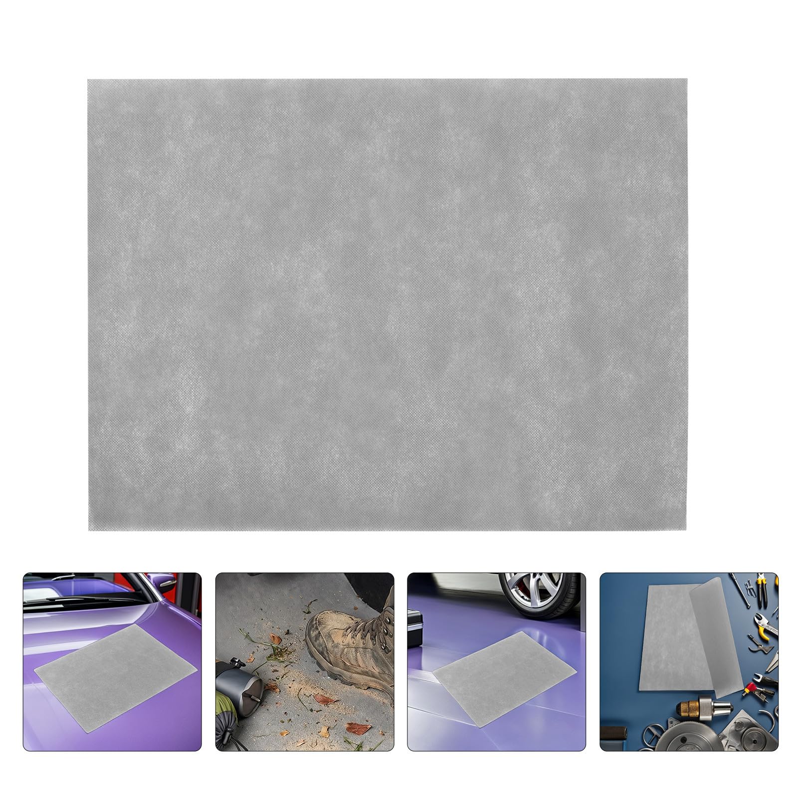 Healvian Tapis de Sol Voiture en Tissu Non Tissé Antidérapant Surface Capturant Les Débris, Adapté pour Voiture et SUV, pour L'entretien Automobile
