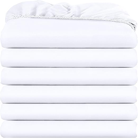 Utopia Bedding Twin Fitted Sheets Bulk Pack of 6 Bottom