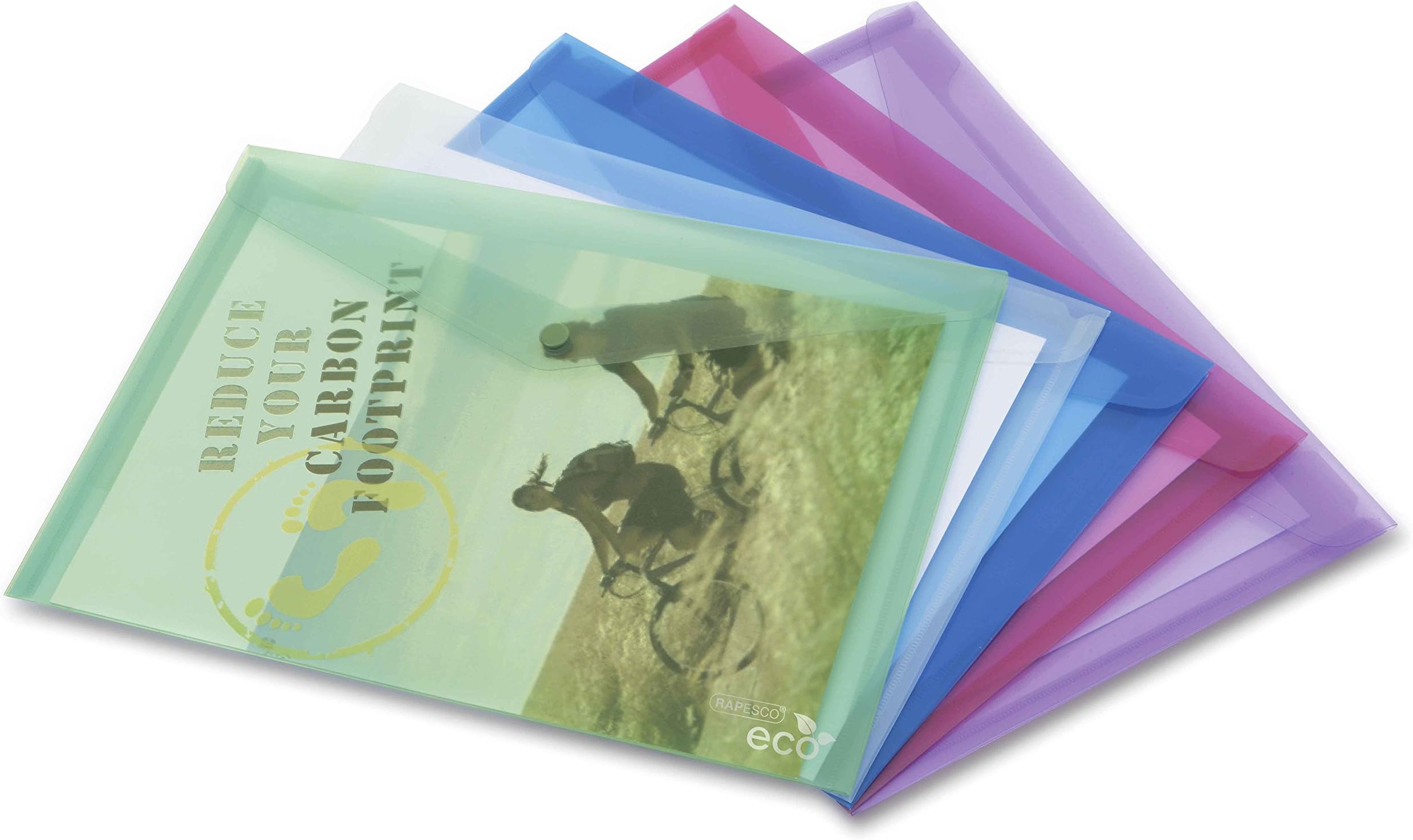 Eco-eco Lot De 10 Pochettes A6 à Bouton-pression 50 % Recyclé