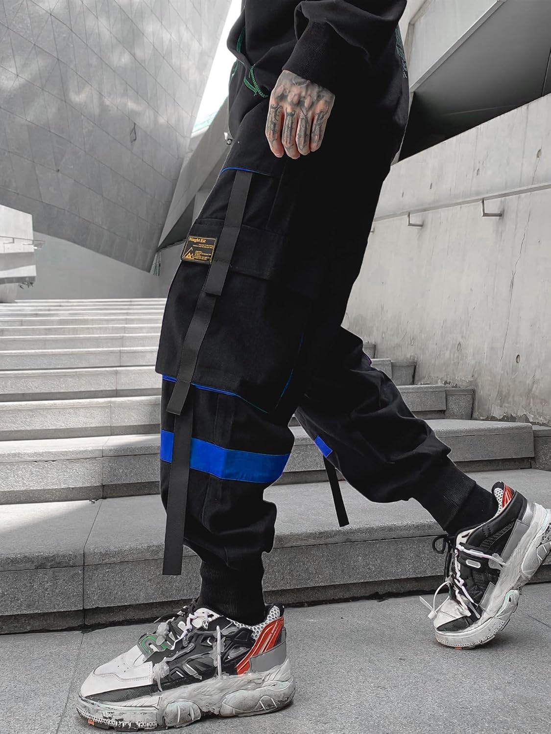 Men's Jogger Pants Techwear Hip Hop Harem Pants Streetwear Tactical Track Pants with Drawstring - Image 5