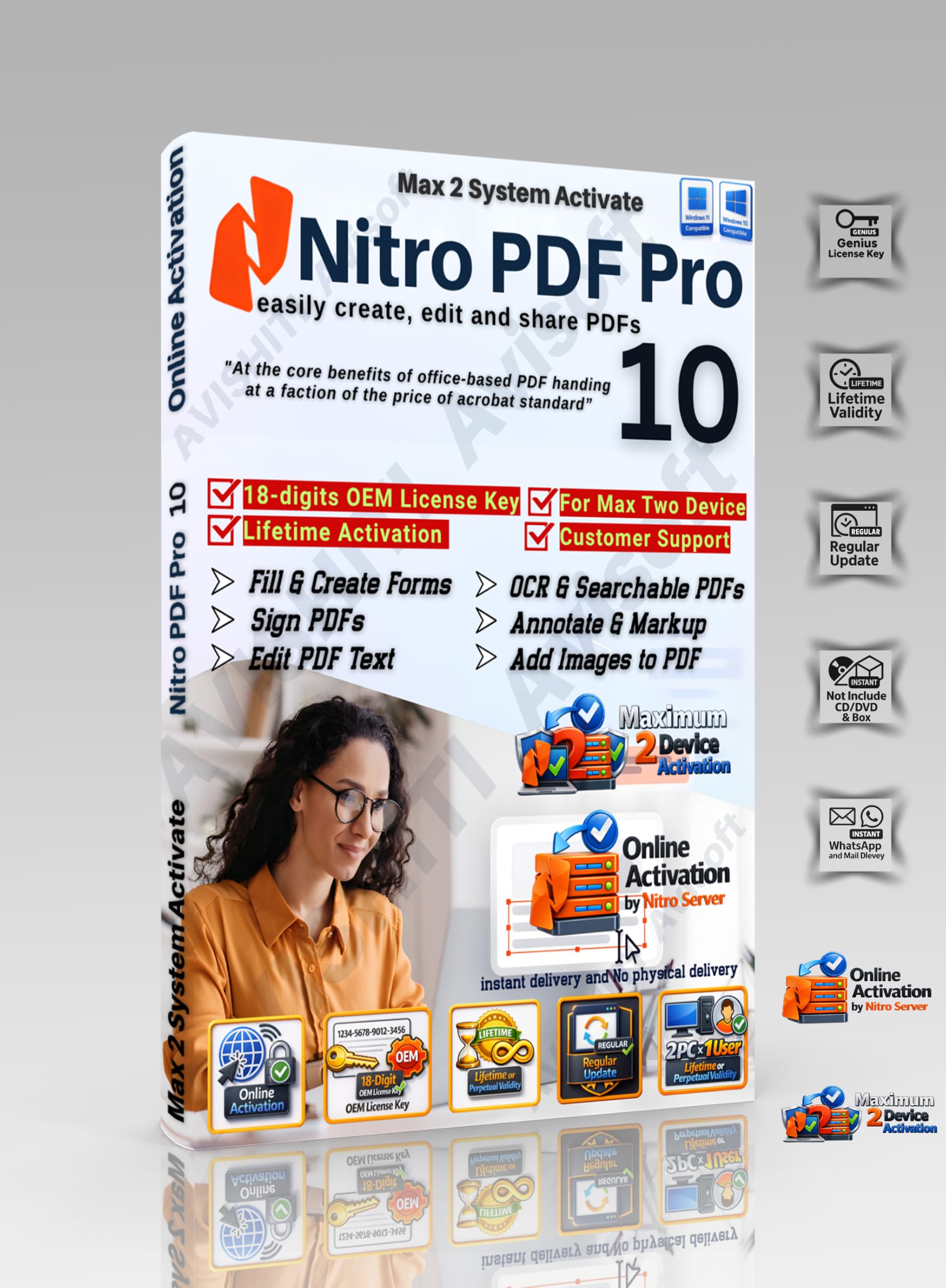Nitro PDF Pro 10 (PDF Editor) | 2026–27 Edition | Official 18 Digits License Key | Online Activation Via Nitro Server | Advanced PDF Editor & Converter with OCR | Lifetime License Validity | Max 2 Device Activated | For Windows PC | Instant Delivery-image-22