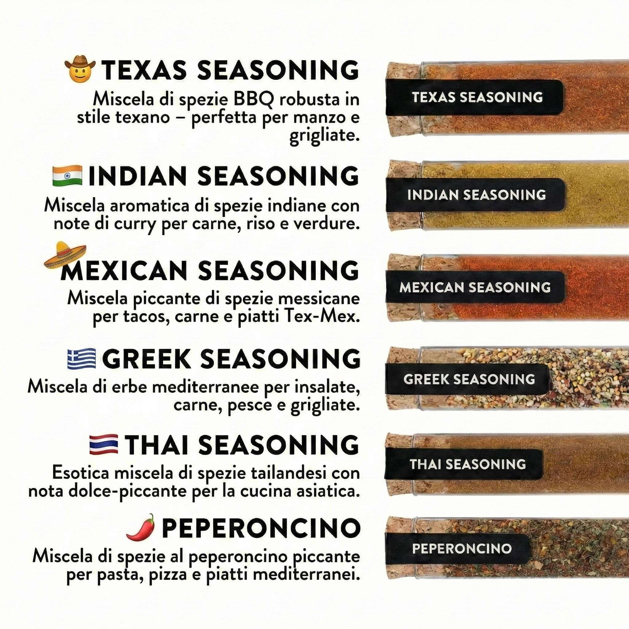 DIBYS Set Regalo di Spezie da Tutto il Mondo | 6 Eccezionali Mischioni di Spezie con Ricette Incluse | Confezione Regalo di Spezie | Regali per Gourmet e Appassionati di Cucina