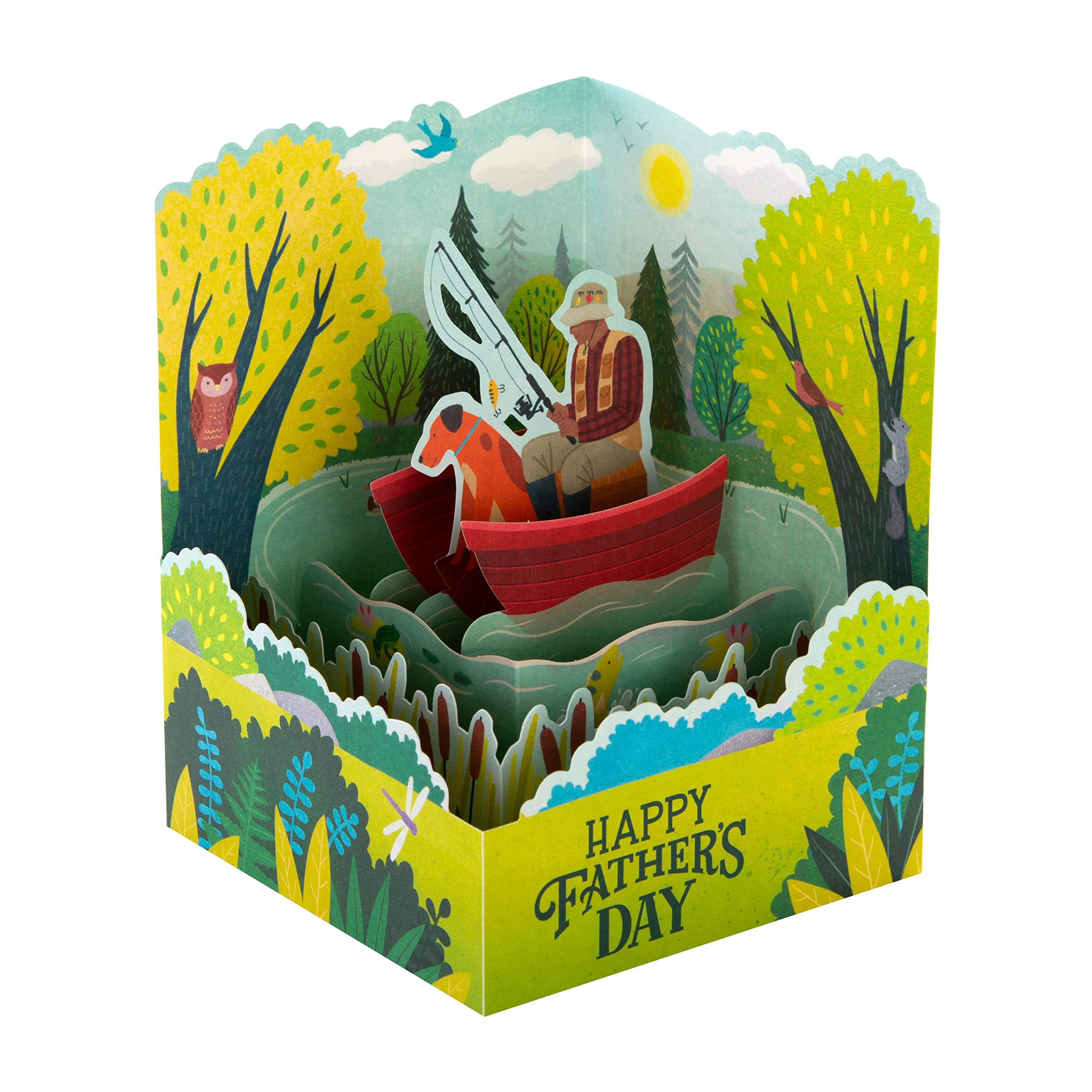 Hallmark 3D & Pop Up Fathers Day Card - Paper Wonder Relaxing Fishing Design