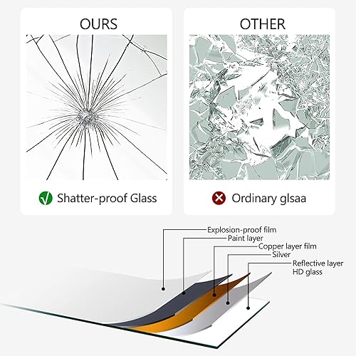 Miniatura 4 de SogeHome - Espejo de longitud completa con soporte de suelo, 65 x 22 pulgadas, espejo de pie independiente, espejo de tocador para dormitorio, sala